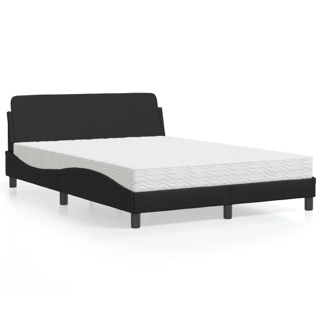 Bed met matras "Dover" kunstleer zwart 120x200 cm is nu te koop bij PeponiXL, paradijselijk wonen!