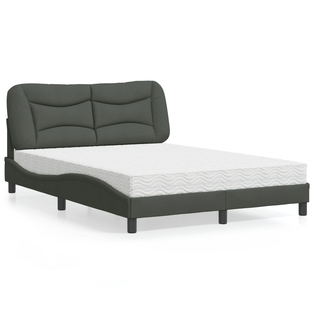 Bed met matras "Hvar" stof donkergrijs 120x200 cm is nu te koop bij PeponiXL, paradijselijk wonen!