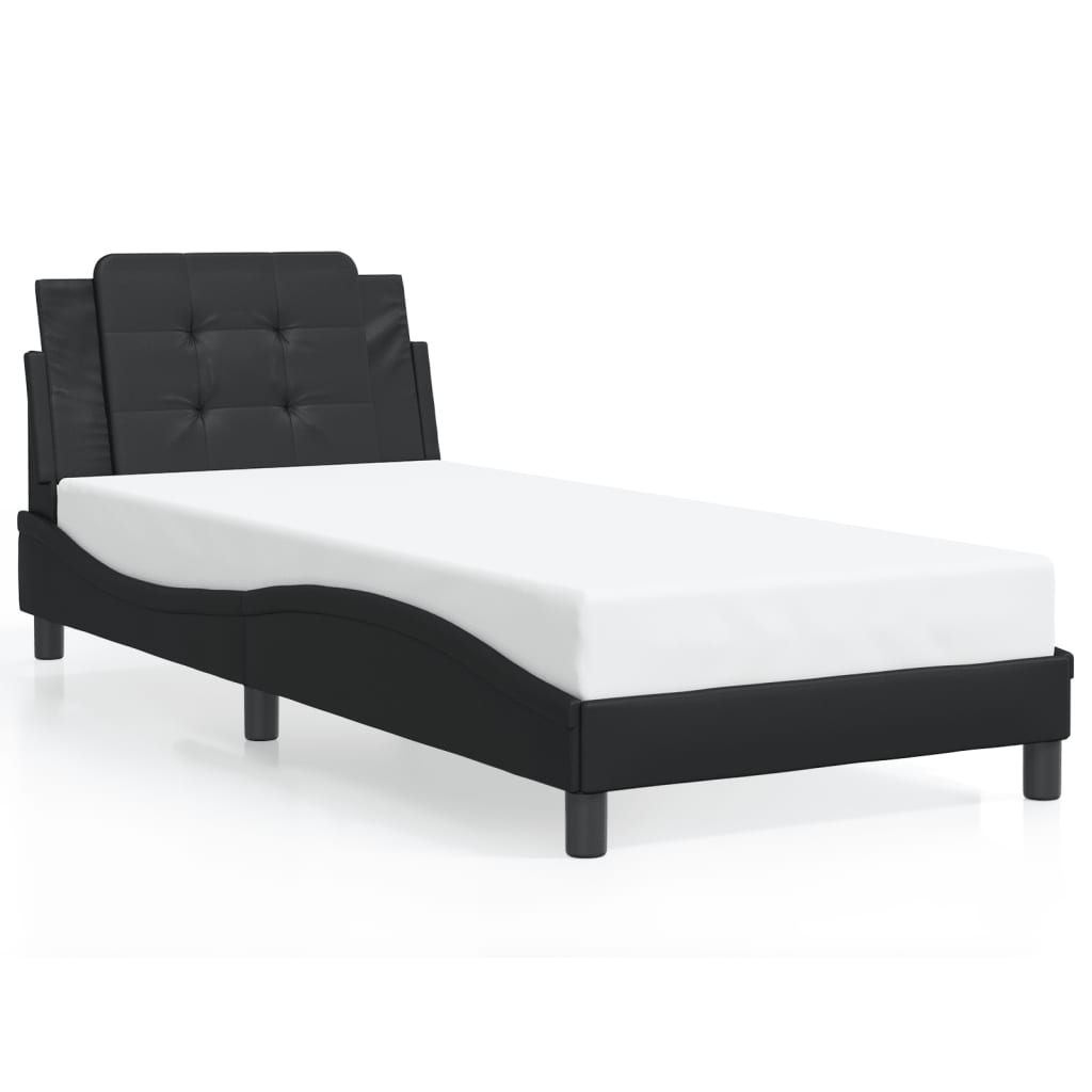 Bedframe met LED zonder matras "Zadar" zwart 90x190 cm is nu te koop bij PeponiXL, paradijselijk wonen!