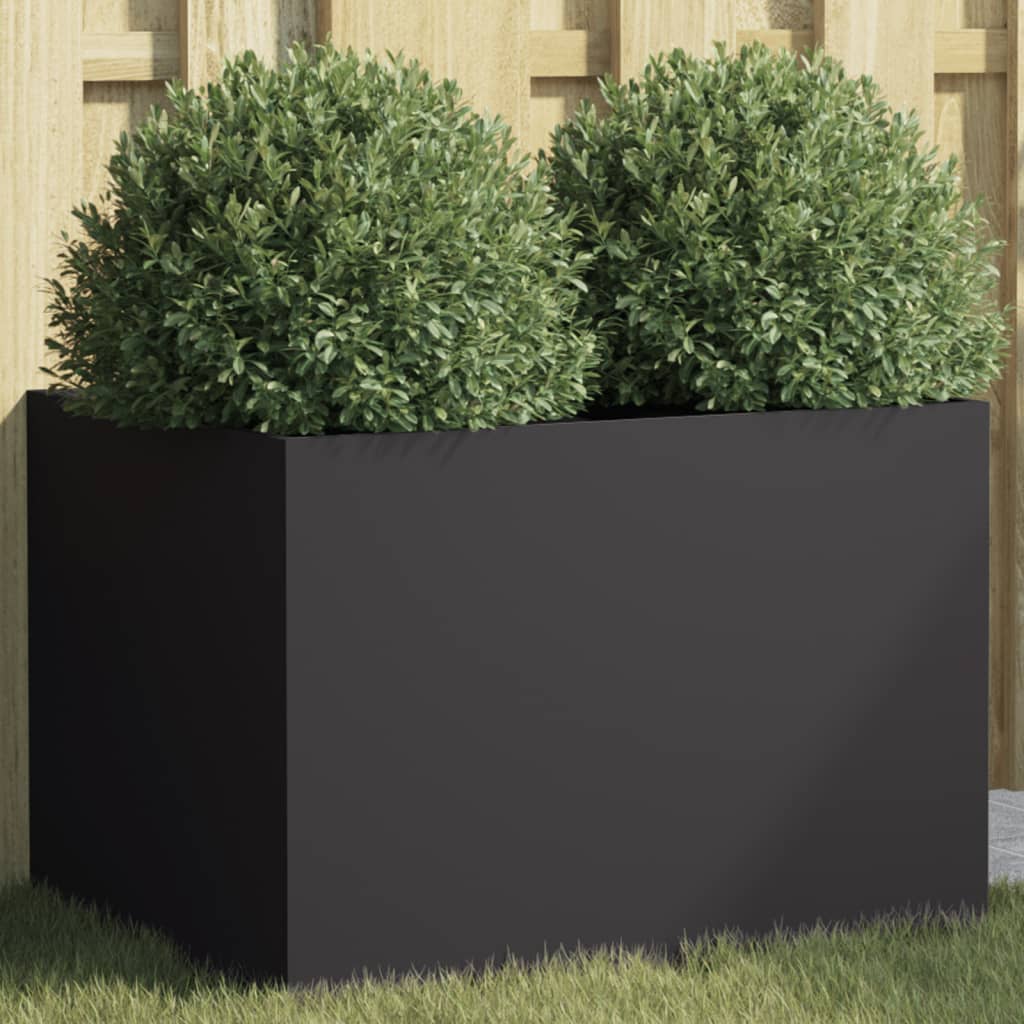Plantenbak 62x47x46 cm staal zwart is nu te koop bij PeponiXL, paradijselijk wonen!