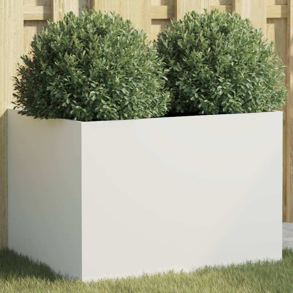 Plantenbak 62x47x46 cm staal wit is nu te koop bij PeponiXL, paradijselijk wonen!