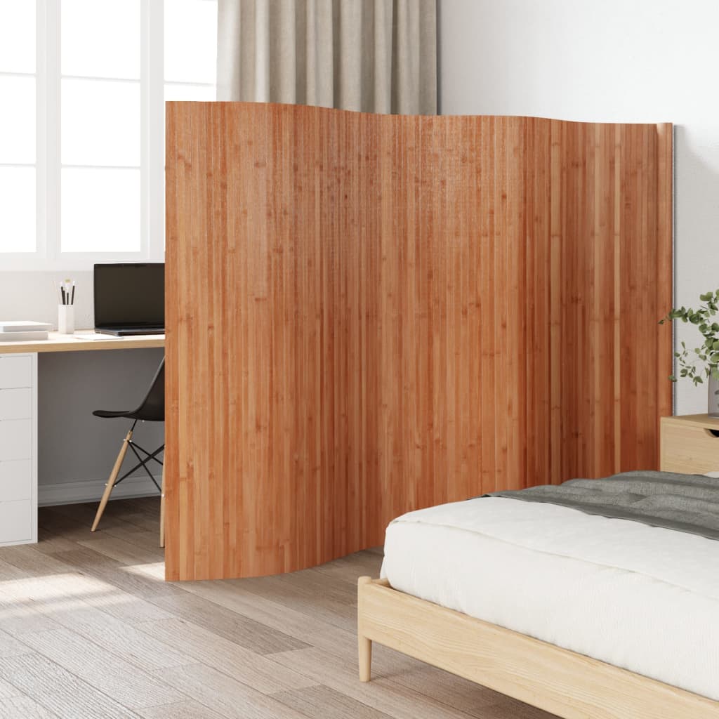 Kamerscherm breedte 400 cm hoogte 165 cm bamboe bruin is nu te koop bij PeponiXL, paradijselijk wonen!