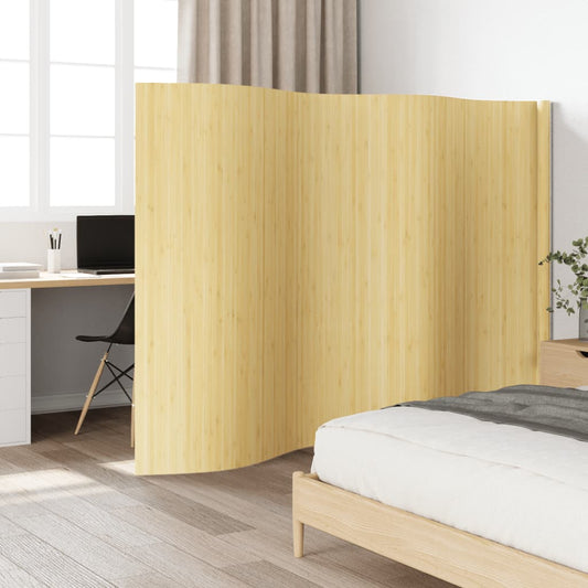 Kamerscherm breedte 400 cm hoogte 165 cm bamboe lichtnaturel is nu te koop bij PeponiXL, paradijselijk wonen!