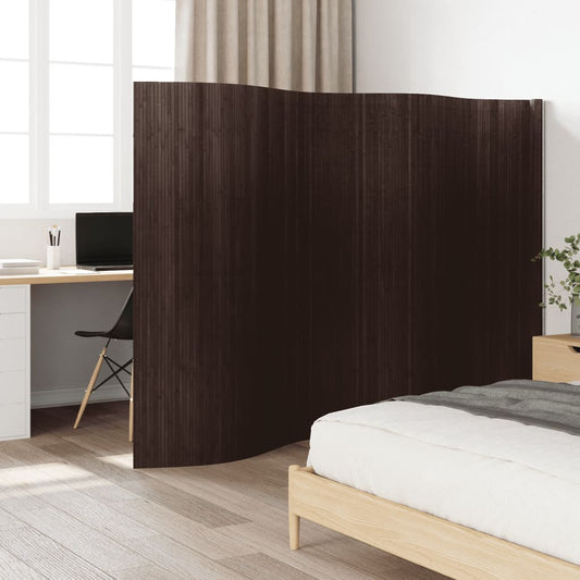 Kamerscherm breedte 400 cm hoogte 165 cm bamboe donkerbruin is nu te koop bij PeponiXL, paradijselijk wonen!