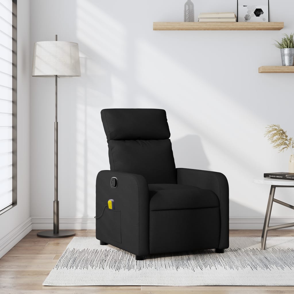 Massagestoel verstelbaar stof zwart is nu te koop bij PeponiXL, paradijselijk wonen!