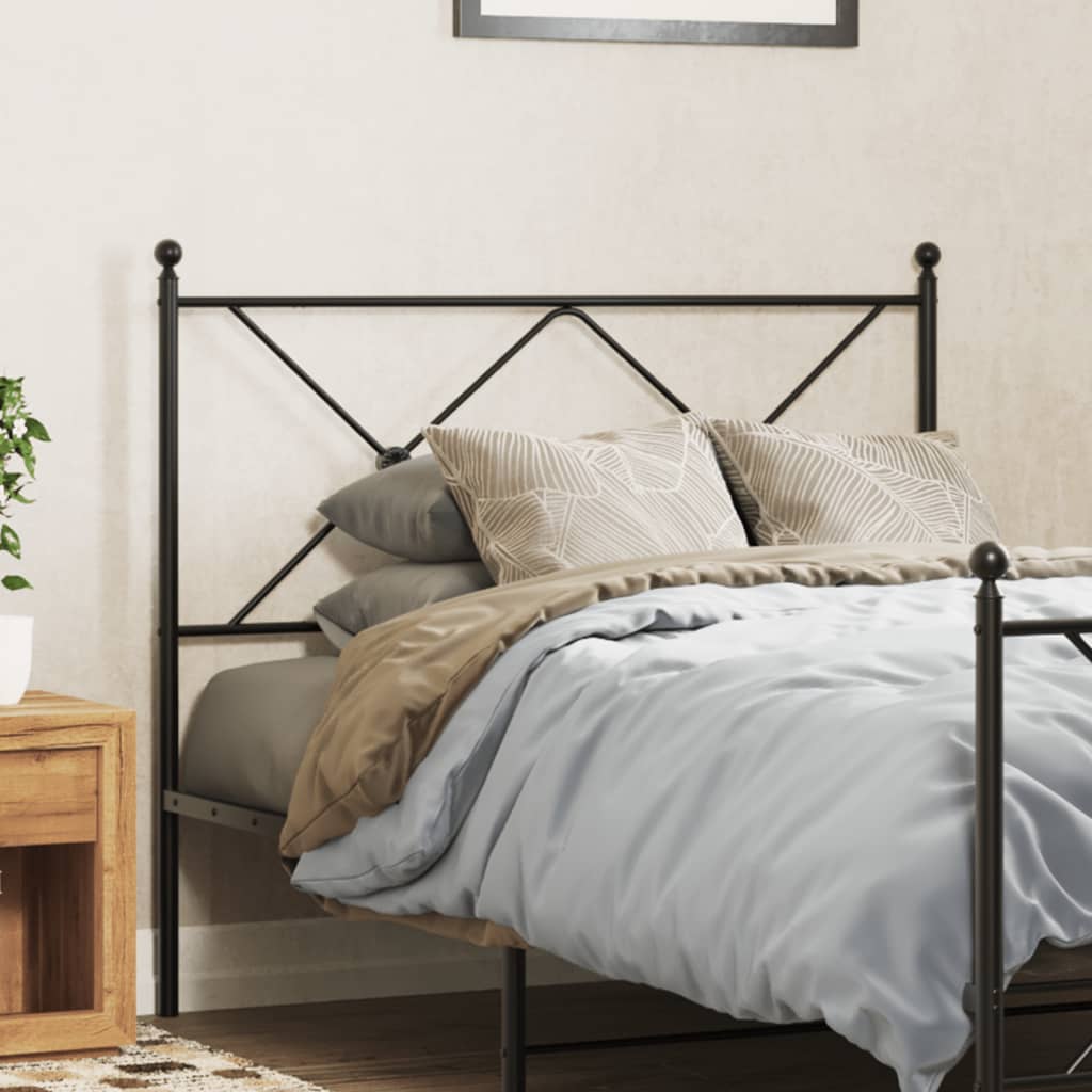 Vervangend hoofdbord 107 cm metaal zwart is nu te koop bij PeponiXL, paradijselijk wonen!