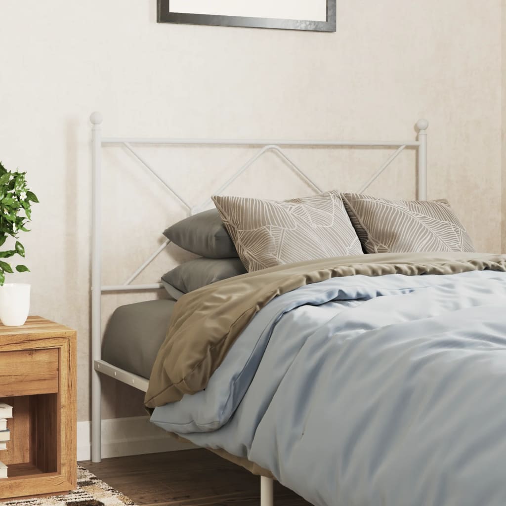 Vervangend hoofdbord 100 cm metaal wit is nu te koop bij PeponiXL, paradijselijk wonen!