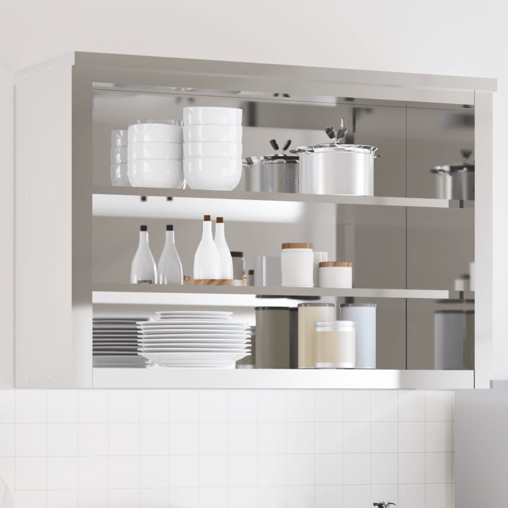 Keukenbovenkast met schappen roestvrijstaal is nu te koop bij PeponiXL, paradijselijk wonen!