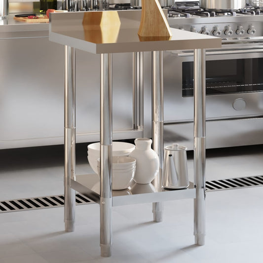 Keukenwerktafel met spatscherm 55x55x93 cm roestvrij staal is nu te koop bij PeponiXL, paradijselijk wonen!