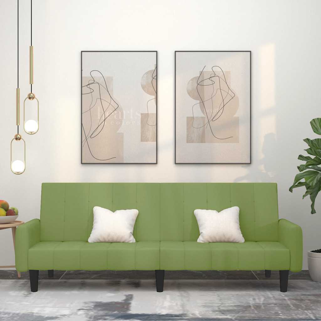 Slaapbank 2-zits fluweel lichtgroen is nu te koop bij PeponiXL, paradijselijk wonen!