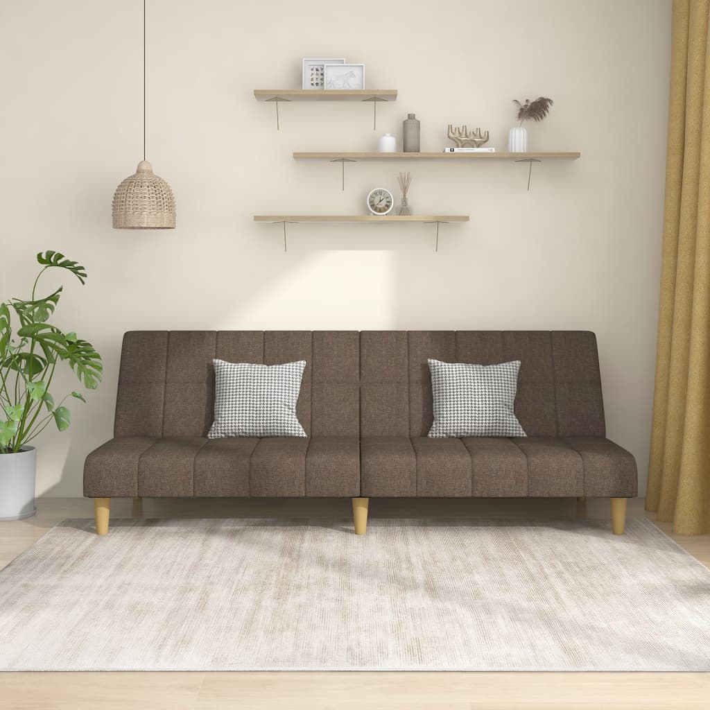 Slaapbank 2-zits stof taupe is nu te koop bij PeponiXL, paradijselijk wonen!
