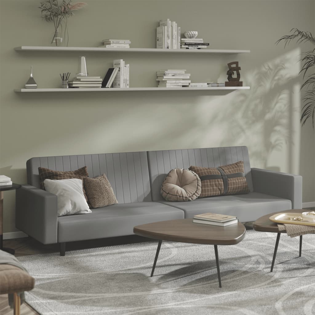 Slaapbank 2-zits fluweel lichtgrijs is nu te koop bij PeponiXL, paradijselijk wonen!