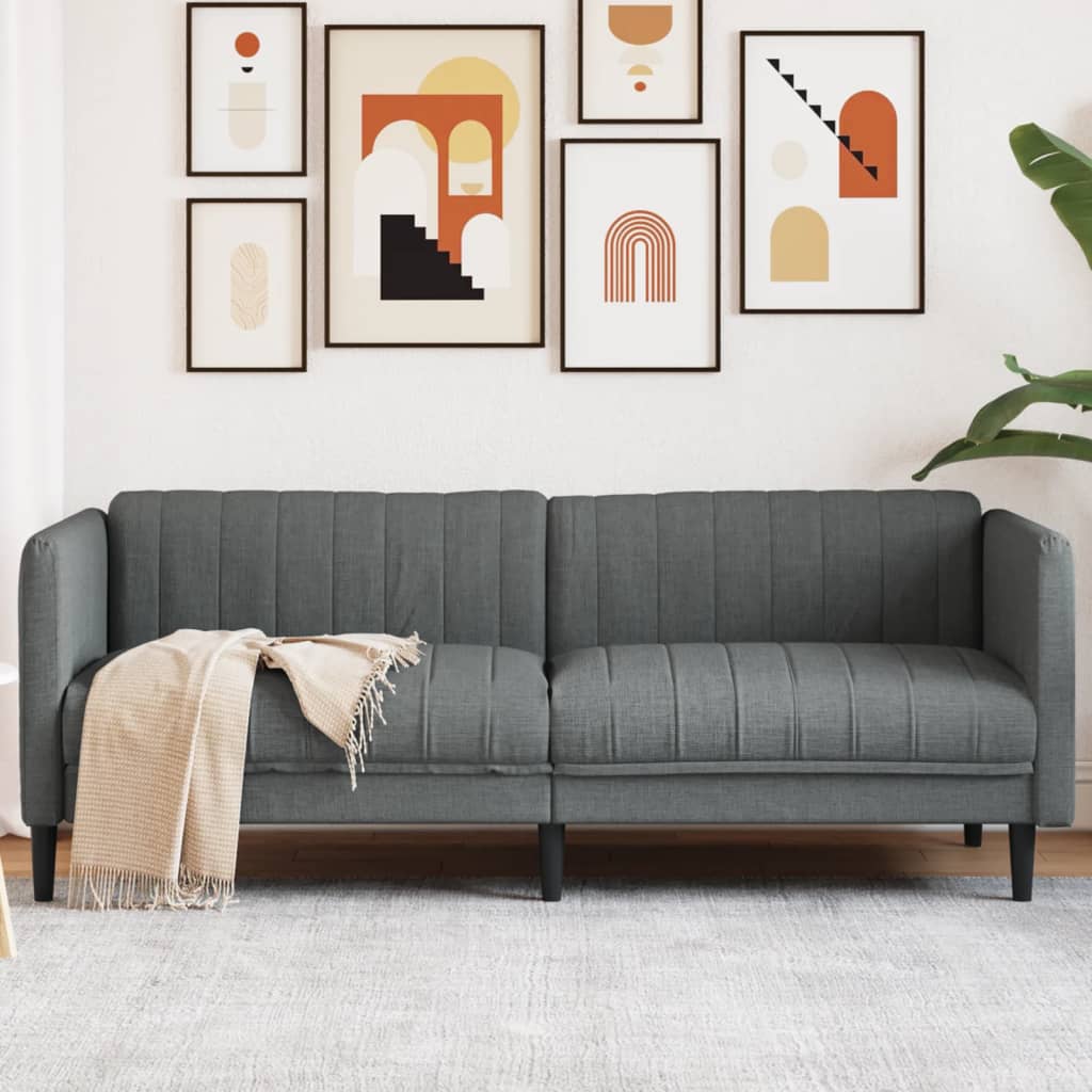 3-zitsbank stof donkergrijs is nu te koop bij PeponiXL, paradijselijk wonen!