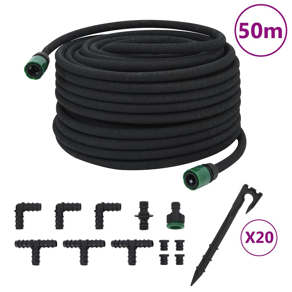 Druppelslang 0,6'' 50 m rubber zwart is nu te koop bij PeponiXL, paradijselijk wonen!