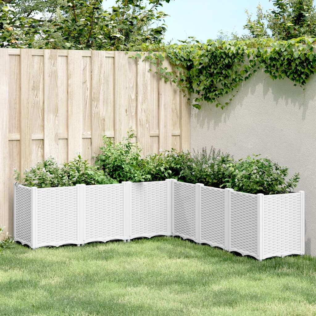 Plantenbak 160x160x53 cm polypropeen wit is nu te koop bij PeponiXL, paradijselijk wonen!