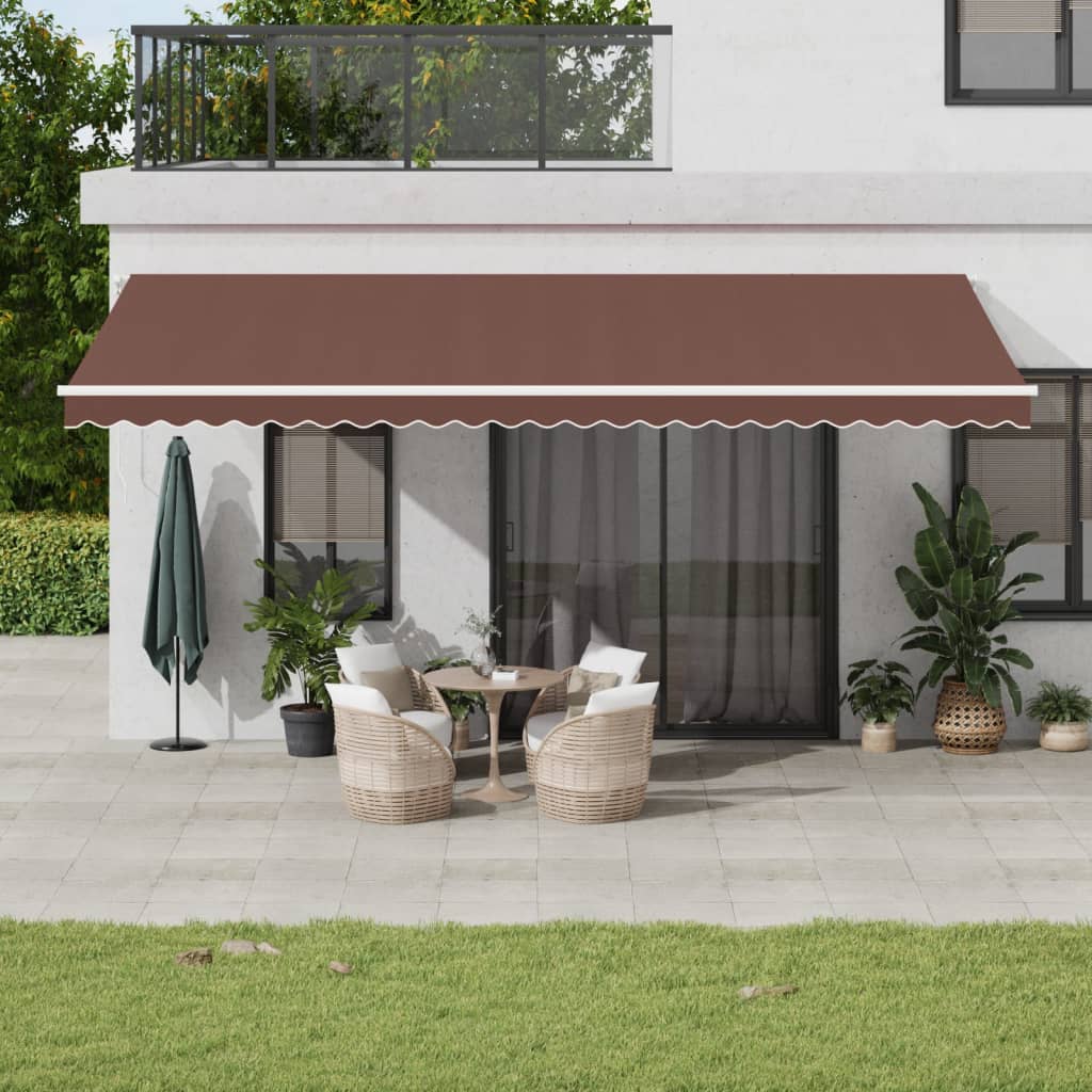 Luifel automatisch uittrekbaar 600x350 cm bruin is nu te koop bij PeponiXL, paradijselijk wonen!