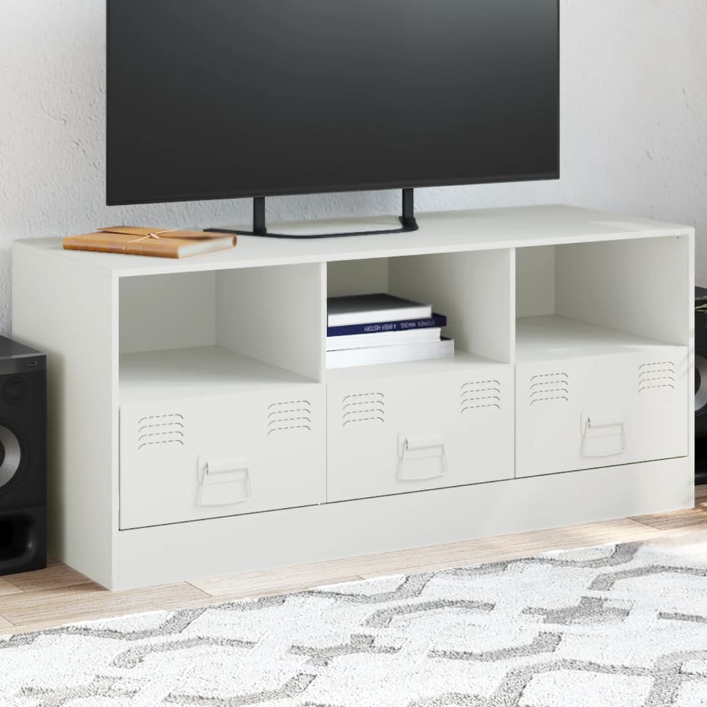 Tv-meubel 99x39x44 cm staal wit is nu te koop bij PeponiXL, paradijselijk wonen!
