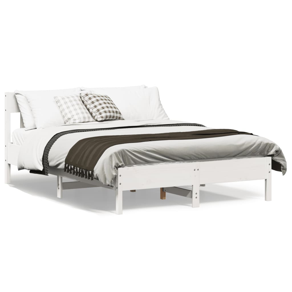 Bedframe zonder matras massief grenenhout wit 120x200 cm is nu te koop bij PeponiXL, paradijselijk wonen!