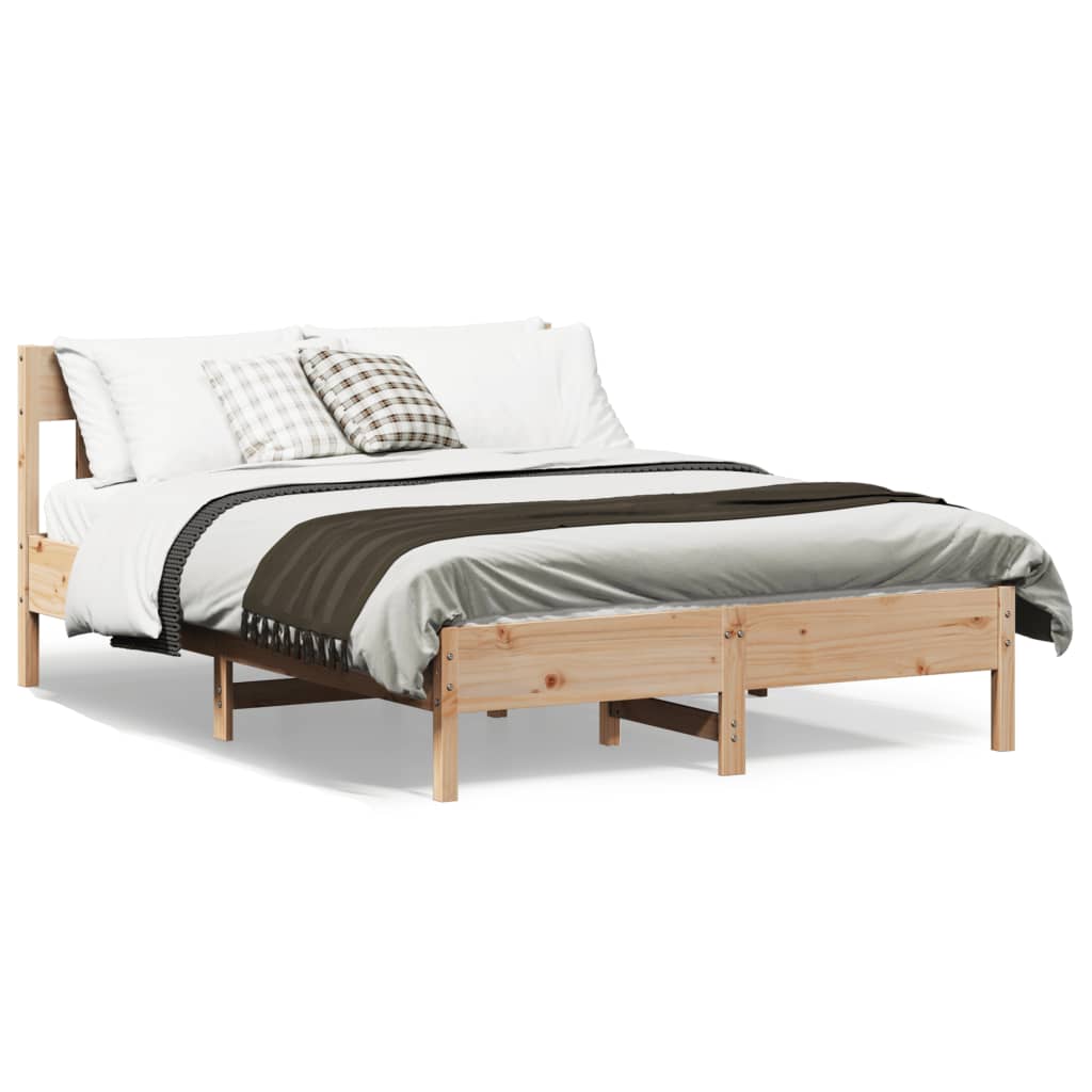 Bedframe zonder matras massief grenenhout 135x190 cm is nu te koop bij PeponiXL, paradijselijk wonen!