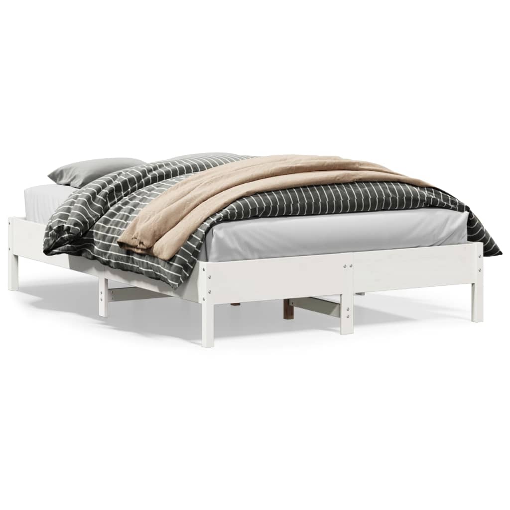 Bedframe zonder matras massief grenenhout wit 120x200 cm is nu te koop bij PeponiXL, paradijselijk wonen!