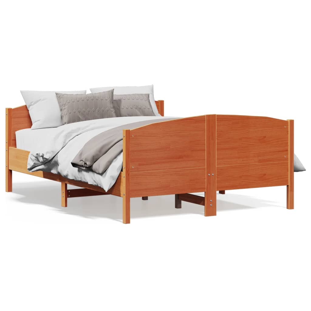 Bedframe zonder matras massief grenenhout wasbruin 150x200 cm is nu te koop bij PeponiXL, paradijselijk wonen!