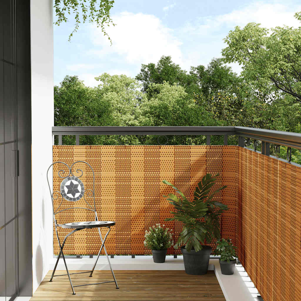 Balkonscherm 1000x90 cm poly rattan lichtbruin is nu te koop bij PeponiXL, paradijselijk wonen!