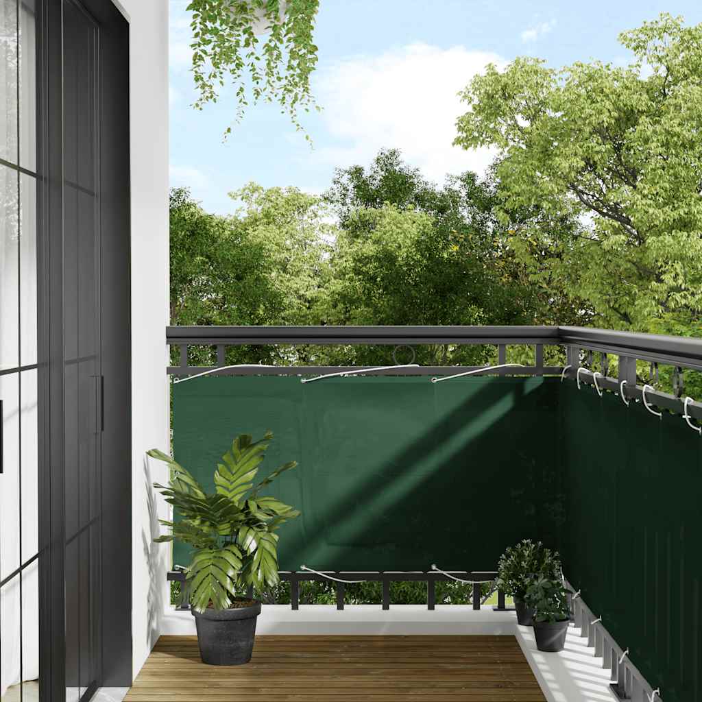 Balkonscherm 75x1000 cm 100% oxford polyester donkergroen is nu te koop bij PeponiXL, paradijselijk wonen!