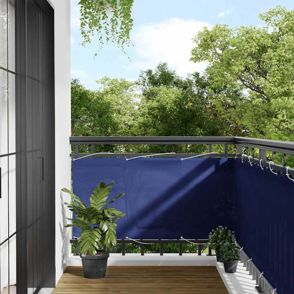 Balkonscherm 75x800 cm 100% oxford polyester blauw is nu te koop bij PeponiXL, paradijselijk wonen!