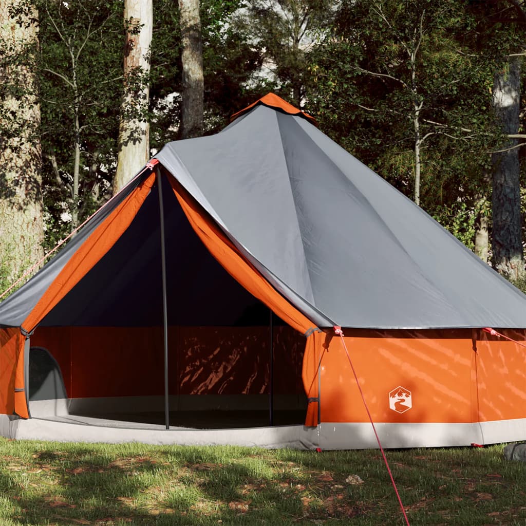Tipitent voor gezin 12-persoons waterdicht grijs en oranje is nu te koop bij PeponiXL, paradijselijk wonen!