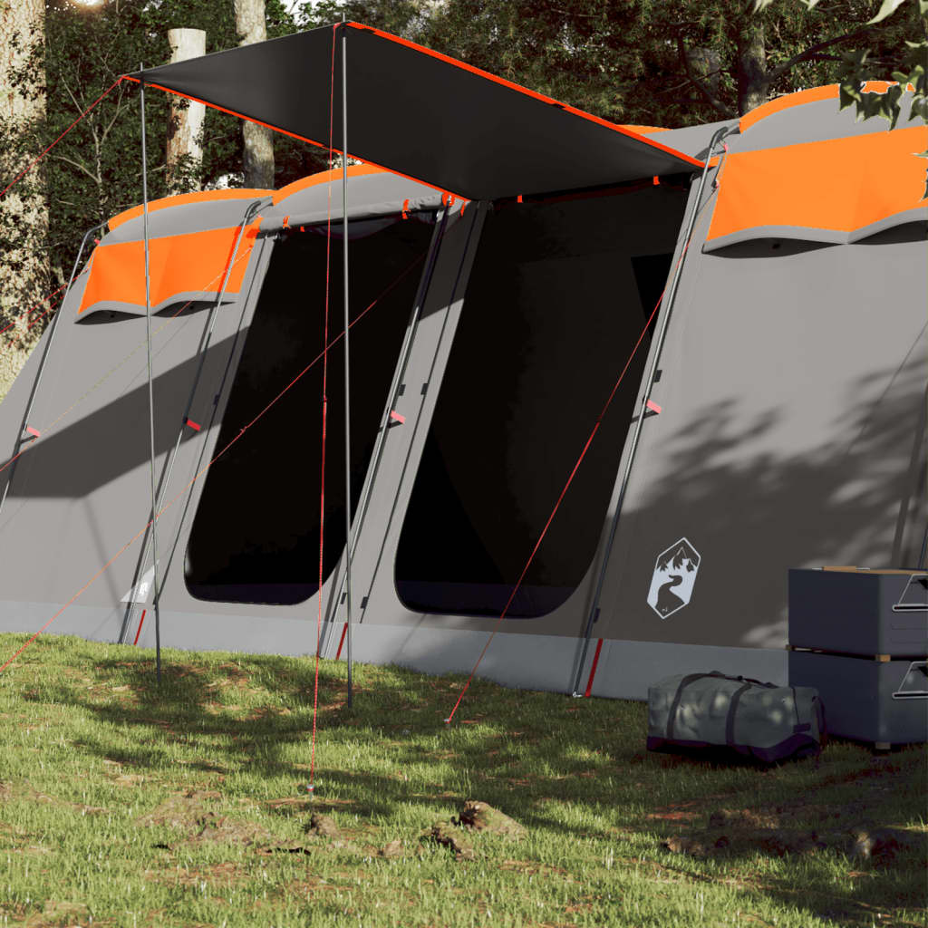Tunneltent 8-persoons waterdicht grijs en oranje is nu te koop bij PeponiXL, paradijselijk wonen!