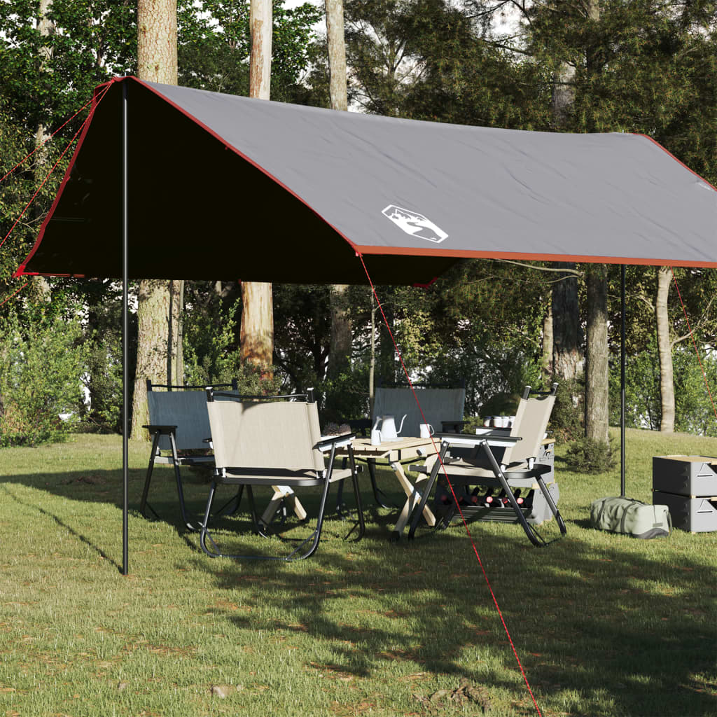Kampeerluifel waterdicht 430x380x210 cm grijs en oranje is nu te koop bij PeponiXL, paradijselijk wonen!