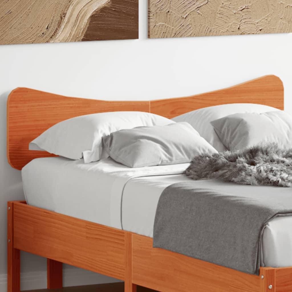 Hoofdbord 135 cm massief grenenhout wasbruin is nu te koop bij PeponiXL, paradijselijk wonen!