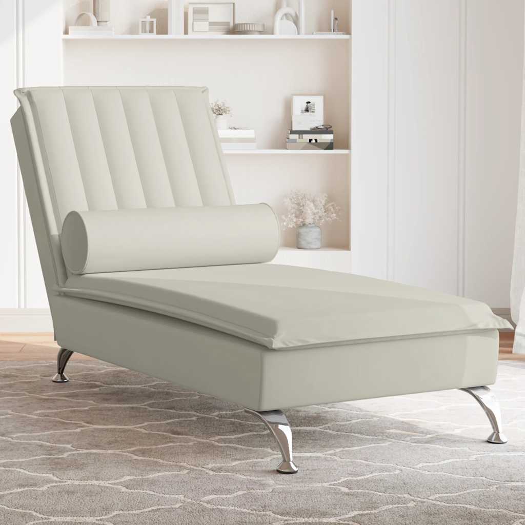 Massage chaise longue met bolster fluweel roze is nu te koop bij PeponiXL, paradijselijk wonen!