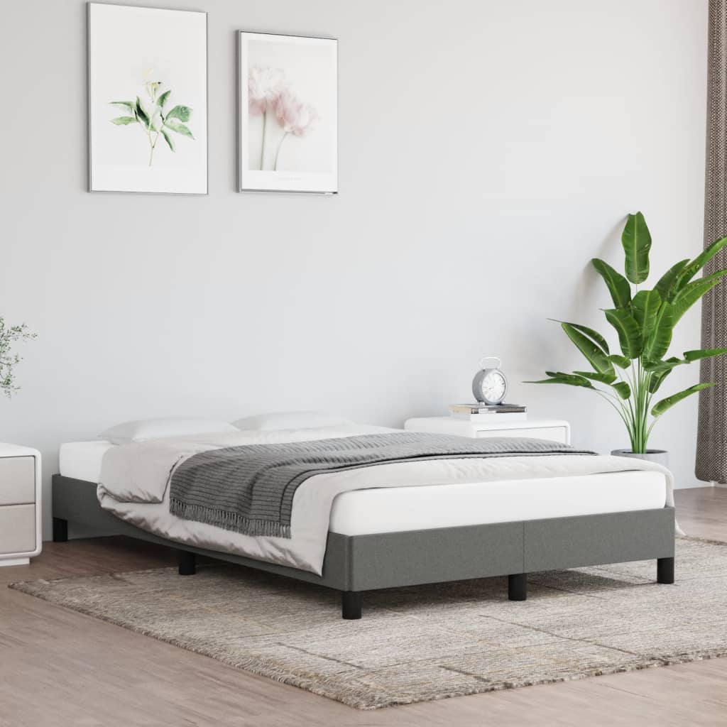 Bedframe zonder matras 120x190 cm stof donkergrijs is nu te koop bij PeponiXL, paradijselijk wonen!