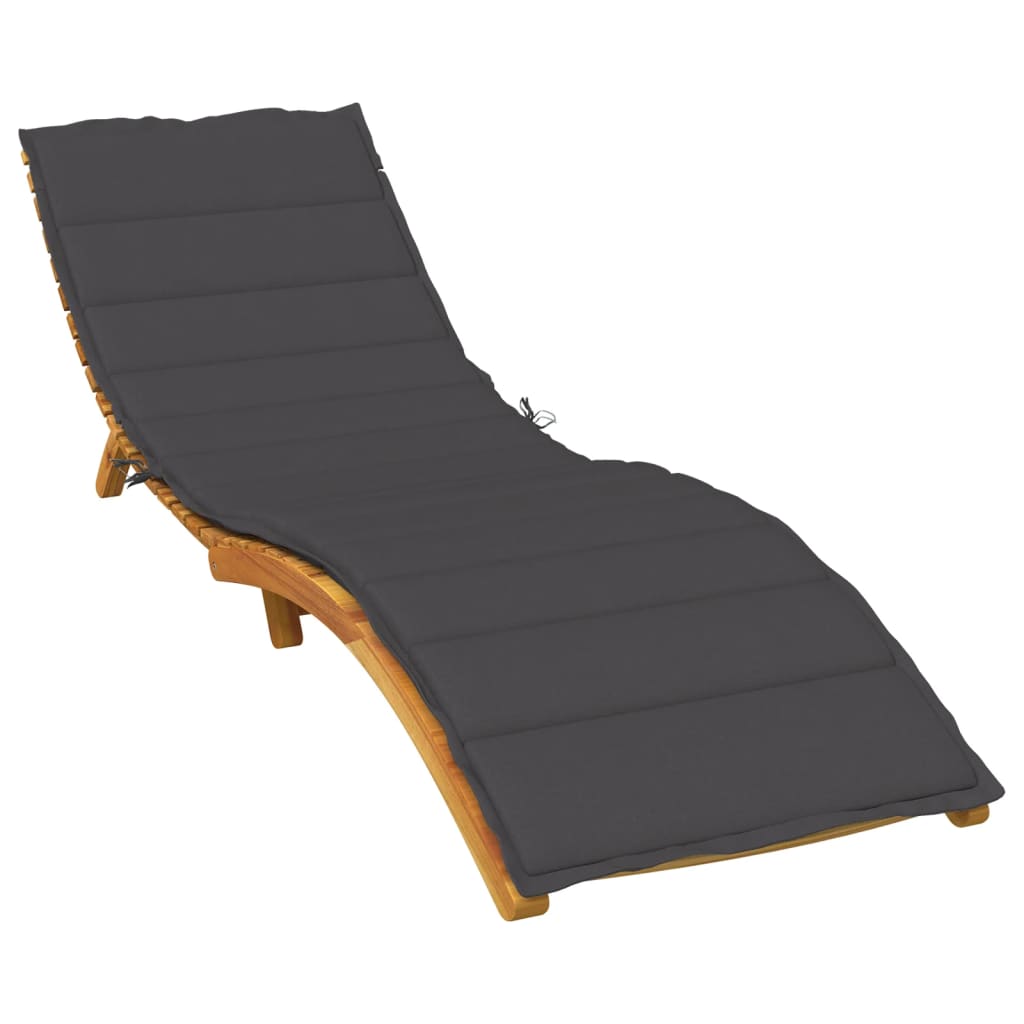 Ligbedkussen 200x70x4 cm stof gemêleerd antracietkleurig is nu te koop bij PeponiXL, paradijselijk wonen!
