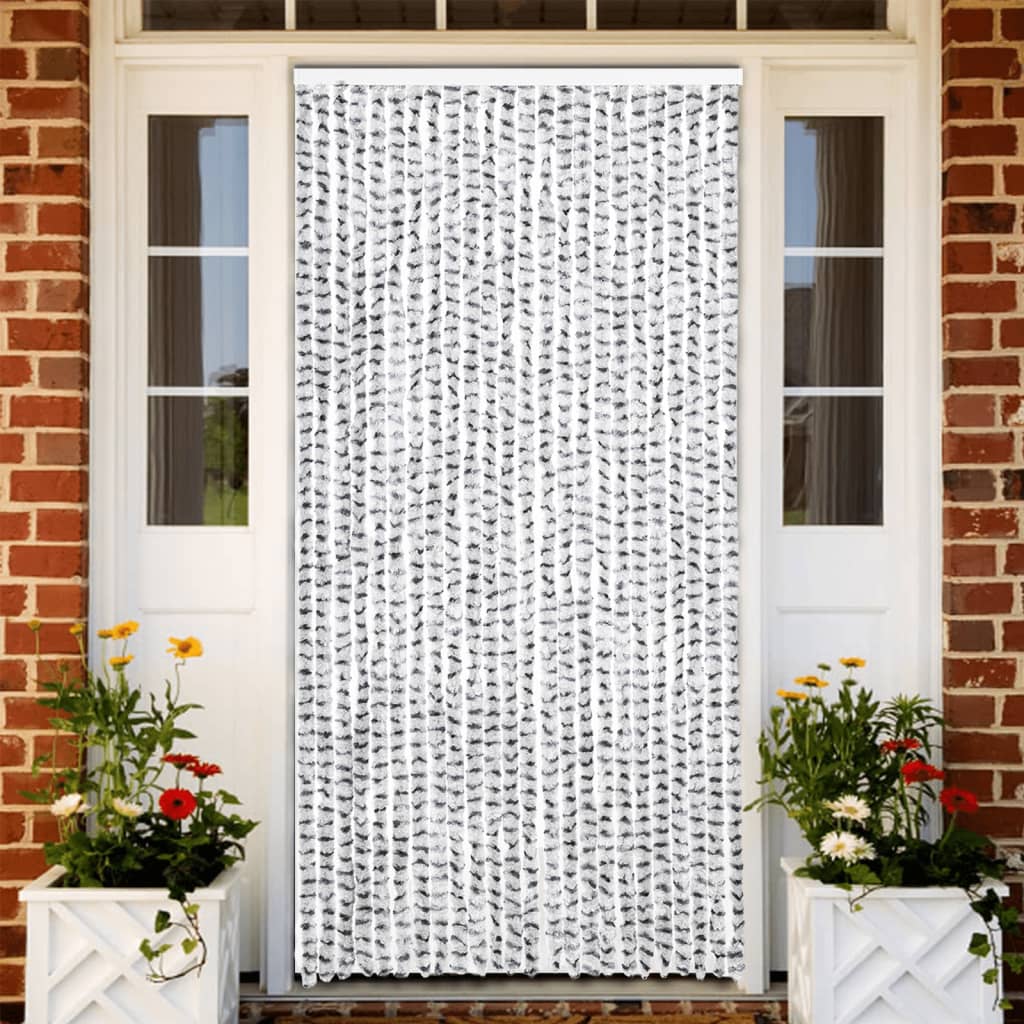 Vliegengordijn 100x230 cm chenille lichtgrijs en donkergrijs is nu te koop bij PeponiXL, paradijselijk wonen!