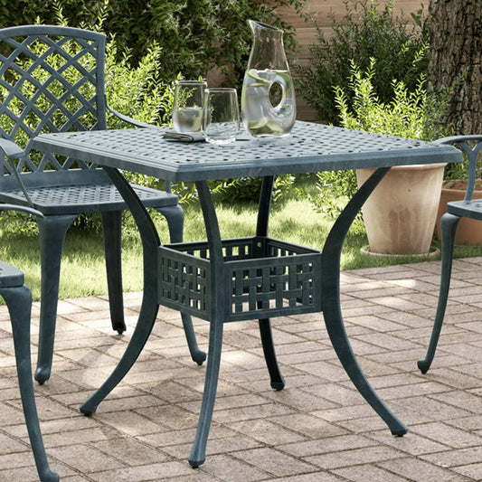 Tuintafel 80x80x75 cm gietaluminium groen is nu te koop bij PeponiXL, paradijselijk wonen!