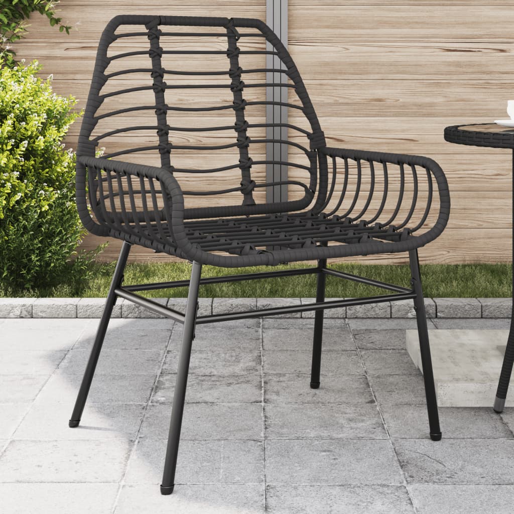 Tuinstoelen 2 st poly rattan zwart is nu te koop bij PeponiXL, paradijselijk wonen!