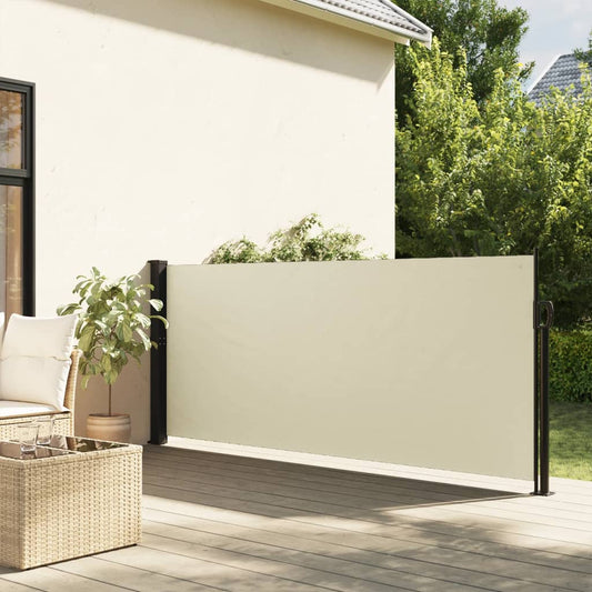 Windscherm uittrekbaar 140x500 cm crèmekleurig is nu te koop bij PeponiXL, paradijselijk wonen!