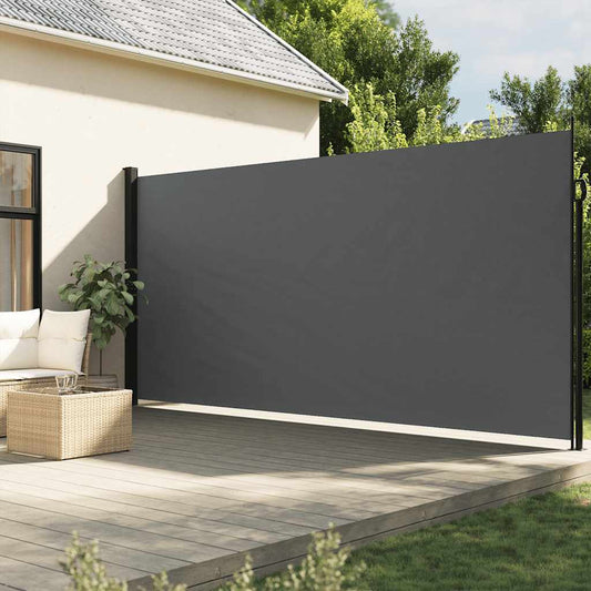 Windscherm uittrekbaar 200x600 cm antracietkleurig is nu te koop bij PeponiXL, paradijselijk wonen!