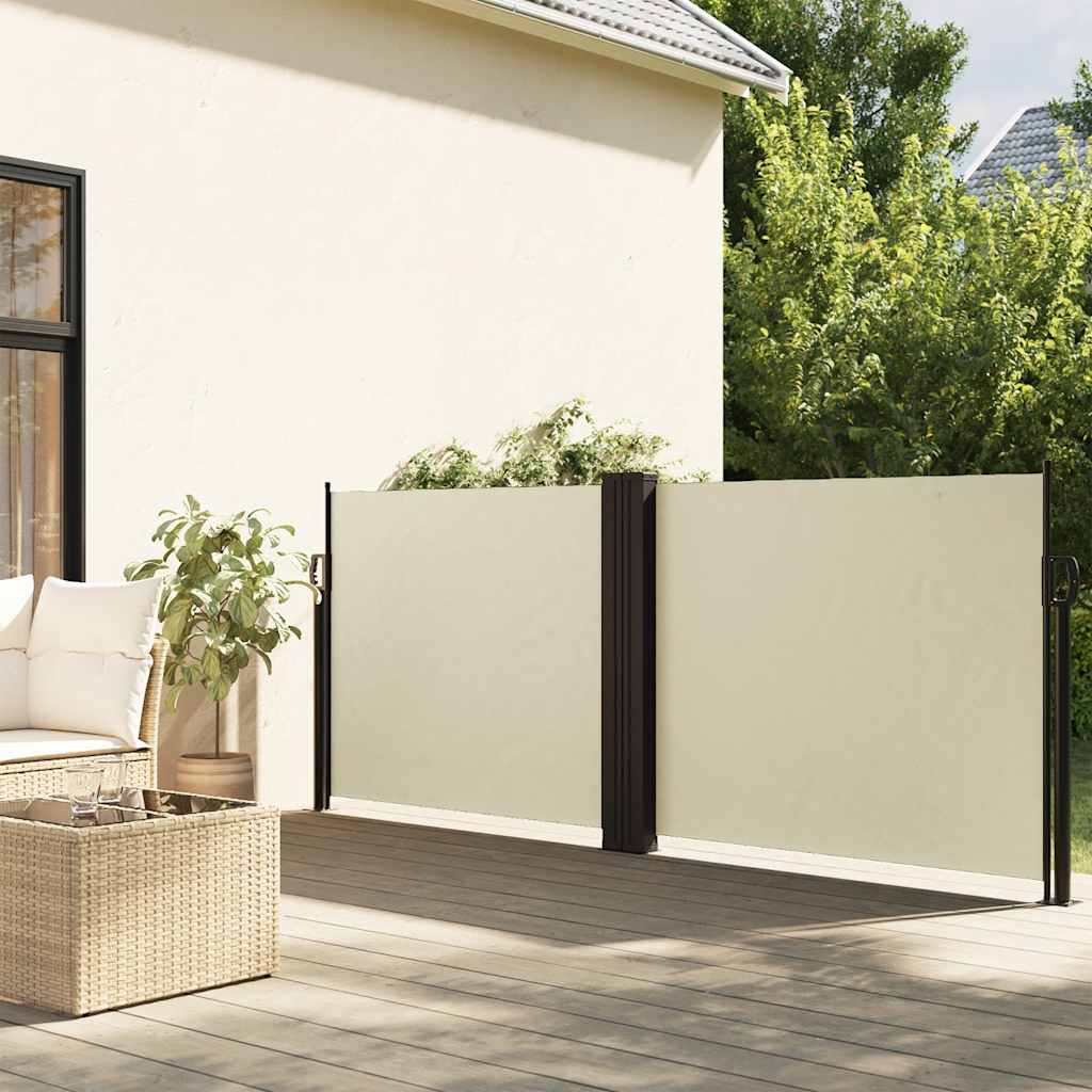 Windscherm uittrekbaar 100x600 cm crème is nu te koop bij PeponiXL, paradijselijk wonen!