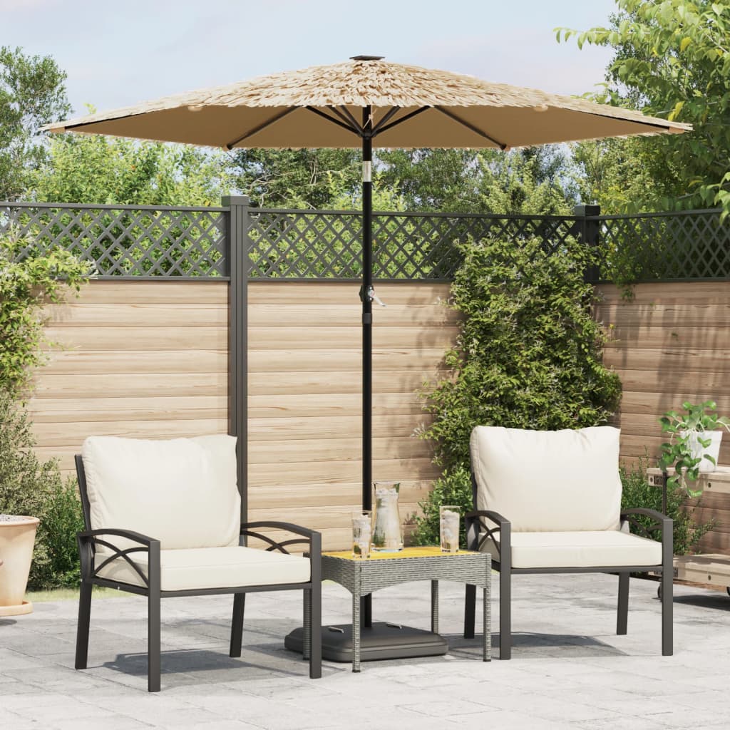 Parasol met stalen paal 223x223x213 cm bruin is nu te koop bij PeponiXL, paradijselijk wonen!