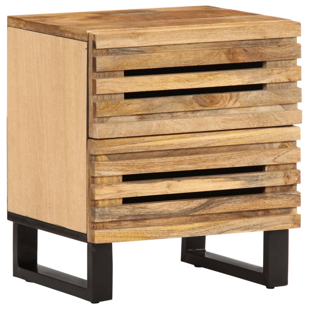 Nachtkastje 40x34x46 cm massief ruw mangohout is nu te koop bij PeponiXL, paradijselijk wonen!