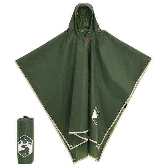 Regenponcho met capuchon 2-in-1 ontwerp 223x145 cm groen is nu te koop bij PeponiXL, paradijselijk wonen!