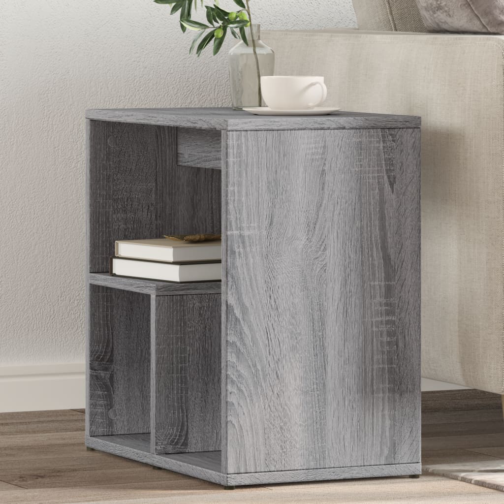Bijzettafels 2 st 50x30x50 cm bewerkt hout grijs sonoma eiken is nu te koop bij PeponiXL, paradijselijk wonen!