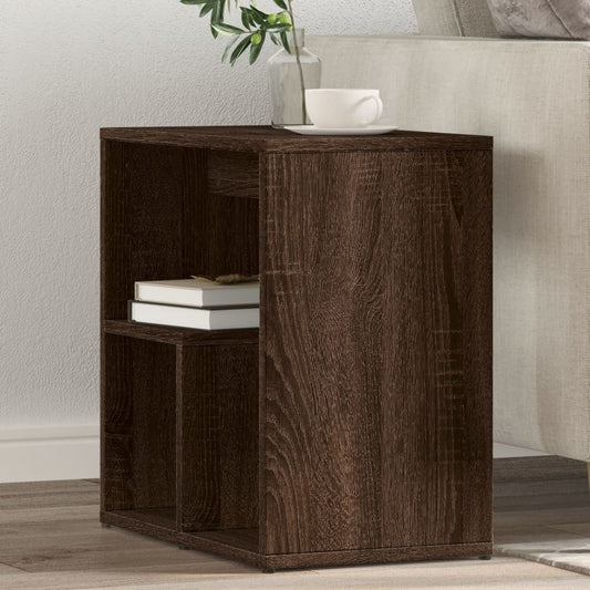 Bijzettafels 2 st 50x30x50 cm bewerkt hout bruin eikenkleurig is nu te koop bij PeponiXL, paradijselijk wonen!