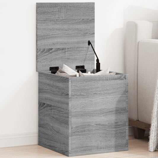 Opbergbox 40x42x46 cm bewerkt hout grijs sonoma eikenkleurig is nu te koop bij PeponiXL, paradijselijk wonen!