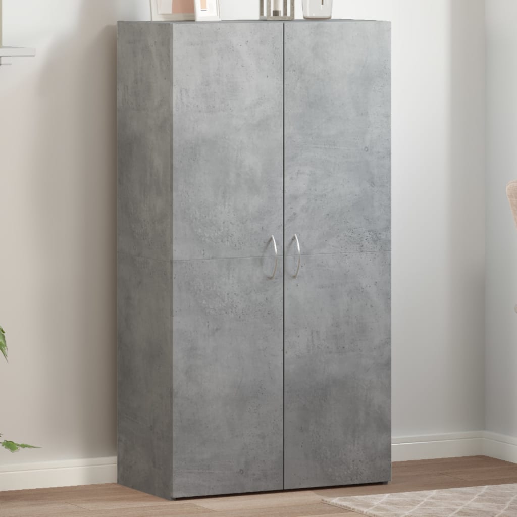 Archiefkast 60x32x115 cm bewerkt hout betongrijs is nu te koop bij PeponiXL, paradijselijk wonen!