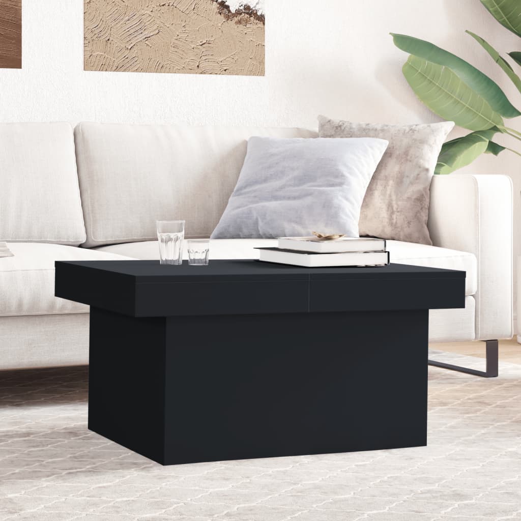 Salontafel 100x55x40 cm bewerkt hout zwart is nu te koop bij PeponiXL, paradijselijk wonen!