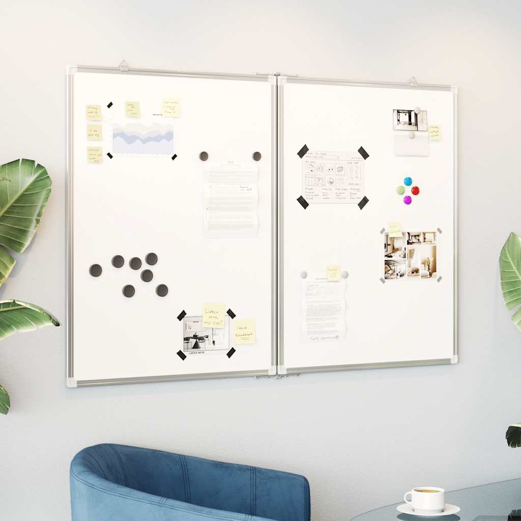 Whiteboard magnetisch inklapbaar 100x80x1,7 cm aluminium is nu te koop bij PeponiXL, paradijselijk wonen!